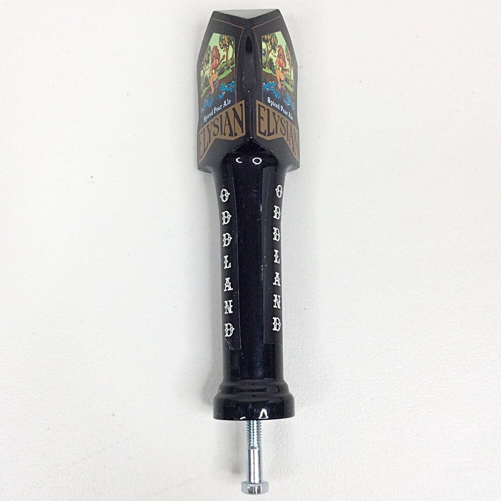 Elysian Spiced Pear Ale Oddland Beer Tap Handle Seattle Washington Wood 10" Tall